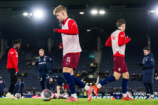 Sindre Walle Egeli of Norway warms up