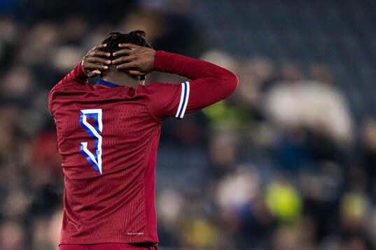 Seedyahmed Tijan Jatta of Norway looks dejected
