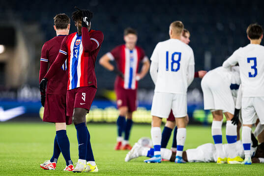 Seedyahmed Tijan Jatta of Norway looks dejected