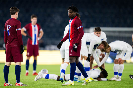 Seedyahmed Tijan Jatta of Norway looks dejected