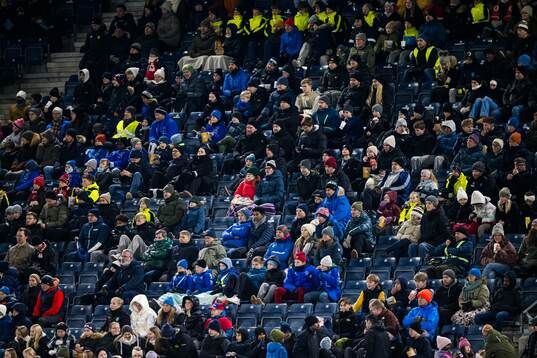 Spectators in the stands