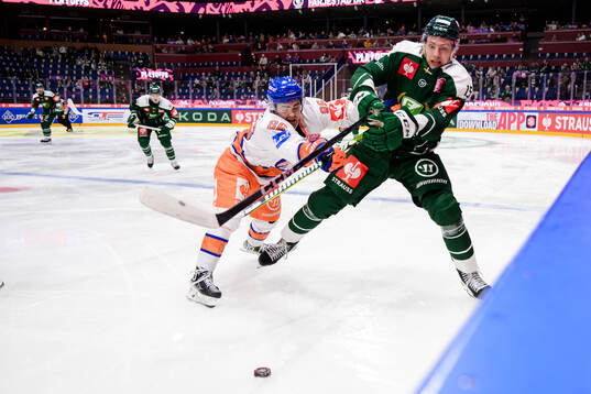 Philip Granath of Tappara Tampere and Jack Berglund of