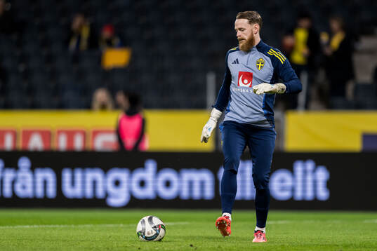 Goalkeeper Viktor Johansson of Sweden