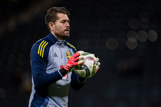 Goalkeeper Kristoffer Nordfeldt of Sweden