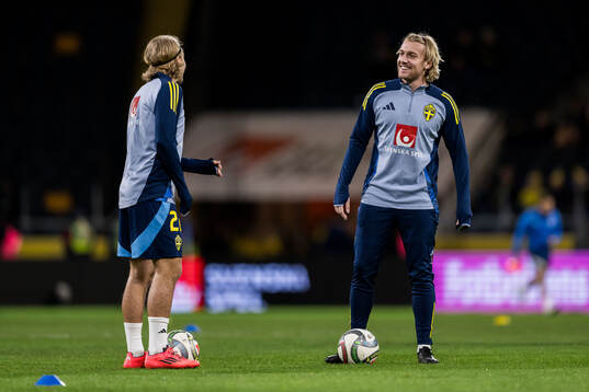 Sebastian Nanasi and Emil Forsberg of Sweden