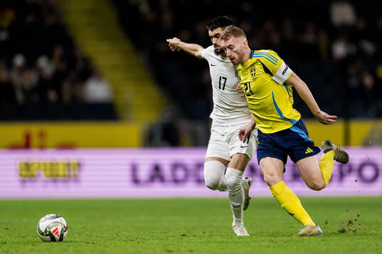 Turan Manafov of Azerbaijan and Dejan Kulusevski of Sweden