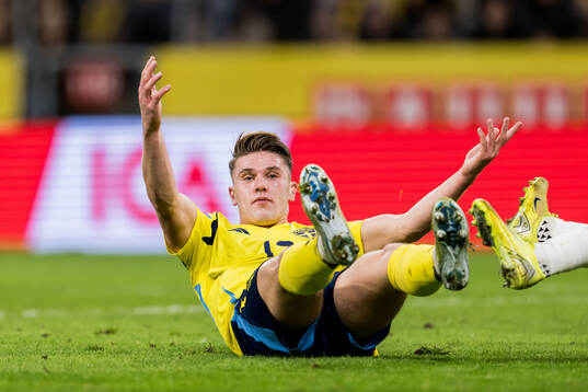 Viktor Gyökeres of Sweden reacts