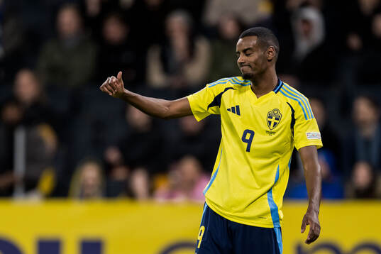 Alexander Isak of Sweden looks dejected