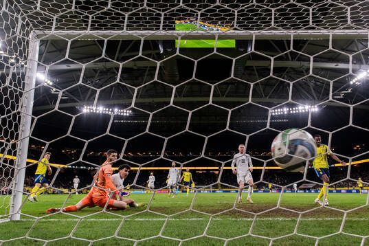 Viktor Gyökeres of Sweden scores 2-0