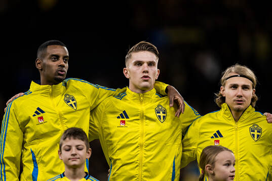 Alexander Isak, Viktor Gyökeres and Sebastian Nanasi of