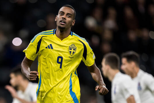 Alexander Isak of Sweden looks dejected