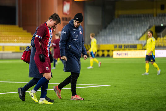 Julian Bakkeli Gonstad of Norway leaves the pitch