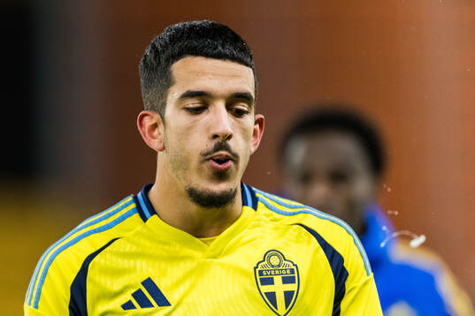 Zakaria Loukili of Sweden looks dejected