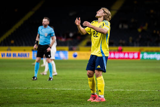 Sebastian Nanasi of Sweden looks dejected