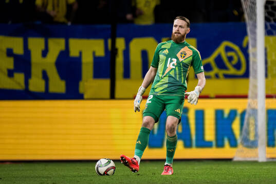 Goalkeeper Viktor Johansson of Sweden