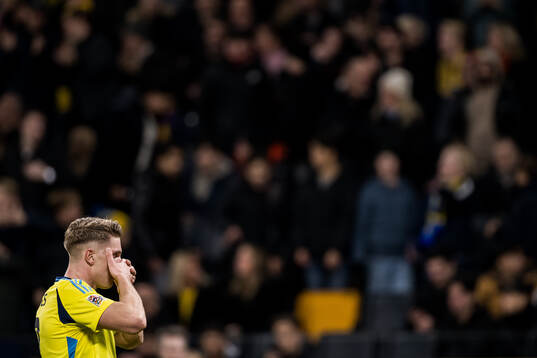 Viktor Gyökeres of Sweden celebrates