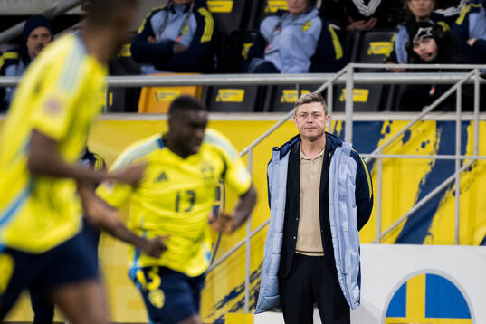 Head coach Jon Dahl Tomasson of Sweden