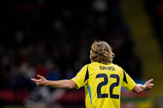 Sebastian Nanasi of Sweden reacts