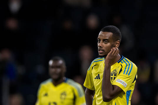Alexander Isak of Sweden looks dejected