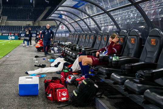 Andreas Rædergård Schjelderup of Norway looks dejected