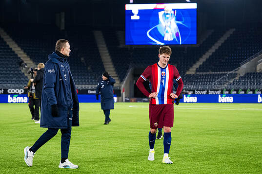 Jan Peder Jalland, head coach of Norway, and Leo Fuhr