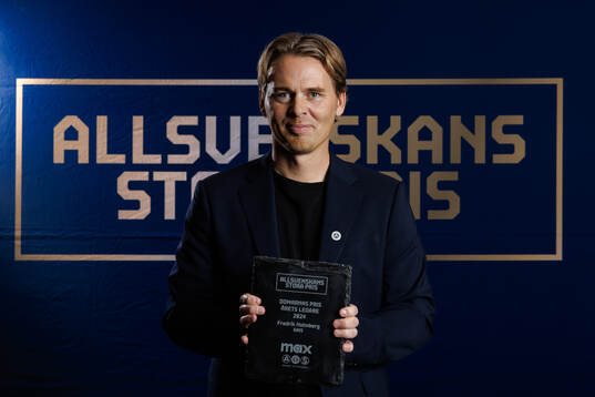 GAIS tränare Fredrik Holmberg tilldelas Domarnas pris för