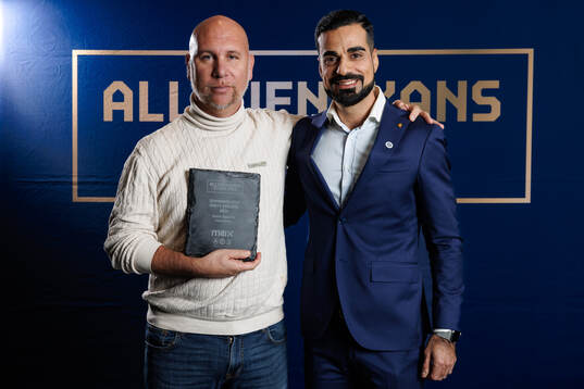 Hammarbys sportchef Mikael Hjelmberg och Mohammed Al-Hakim