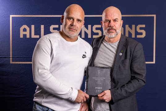 Brages säkerhetsansvarige Fredrik Bellskog och klubbchef