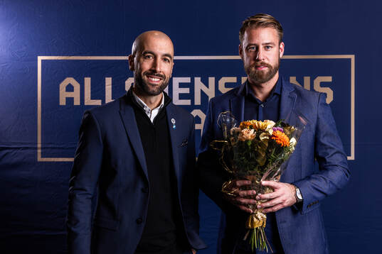 Östers tränare Martin Foyston och Degerfors tränare
