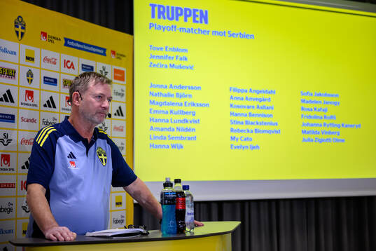 Head coach Peter Gerhardsson of the Swedish women's