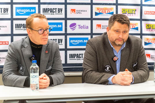 Örebros tränare Niklas Eriksson och Modos tränare