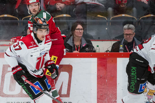Karin Forsberg Selin speaker i Hägglunds Arena