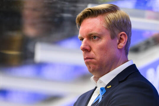 HV71s  tränare Anton Blomqvist