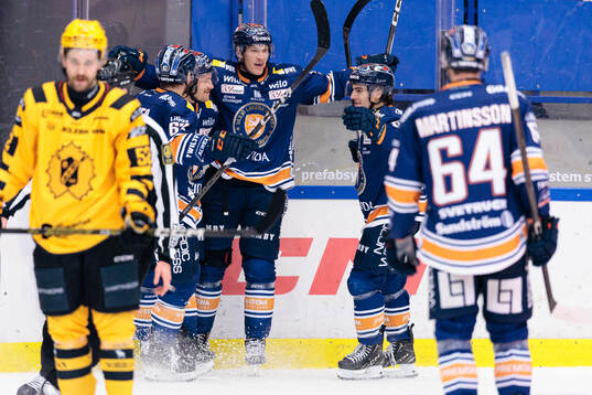 Växjös Emil Sylvegård jublar