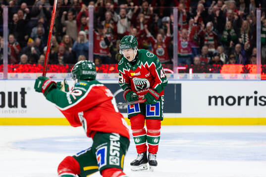 Frölundas Tom Nilsson jublar