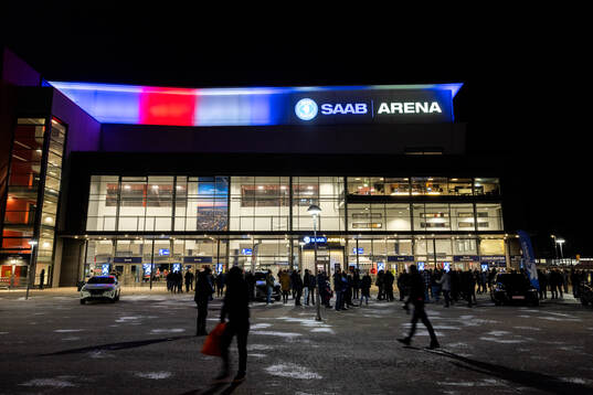 Exteriör vy av Saab Arena