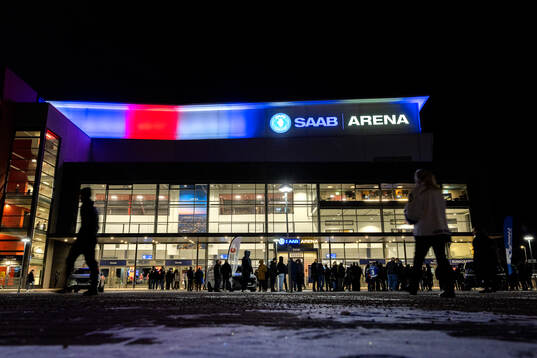Exteriör vy av Saab Arena