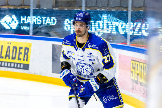 Leksands Marek Hrivik på uppvärmningen