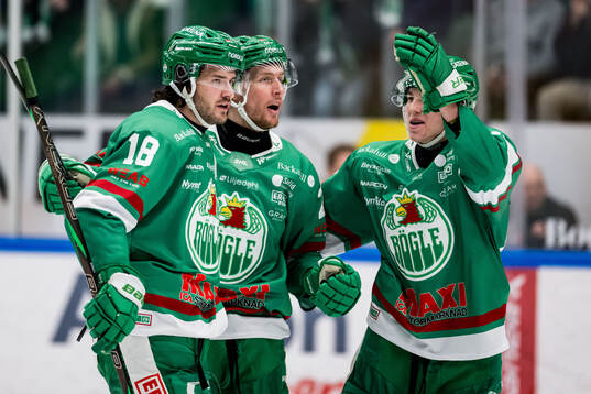 Rögles Dennis Everberg och Mattias Göransson jublar