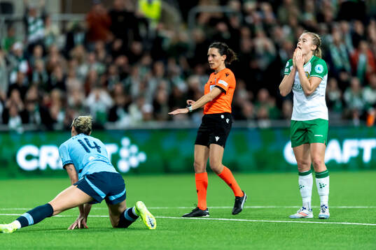 Julie Blakstad of Hammarby looks dejected