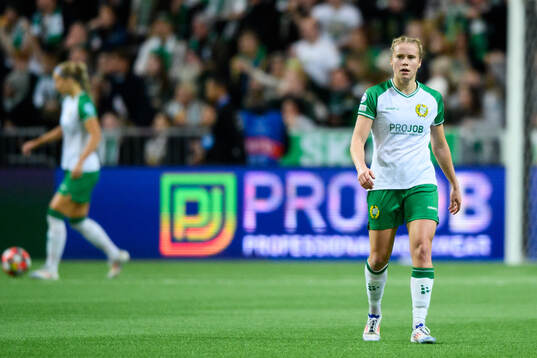 Julie Blakstad of Hammarby looks dejected