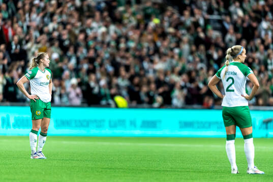 Julie Blakstad of Hammarby looks dejected