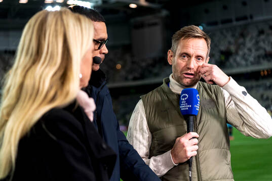 Head coach Martin Sjögren of Hammarby is being interviewed