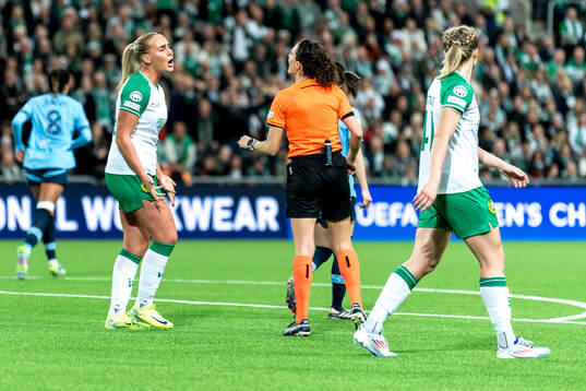 Cathinka Tandberg of Hammarby reacts