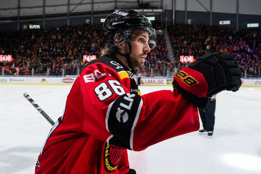 Luleås Mathias Bromé jublar