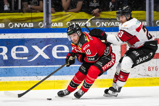 Luleås Einar Emanuelsson och Malmö Redhawks Christoffer