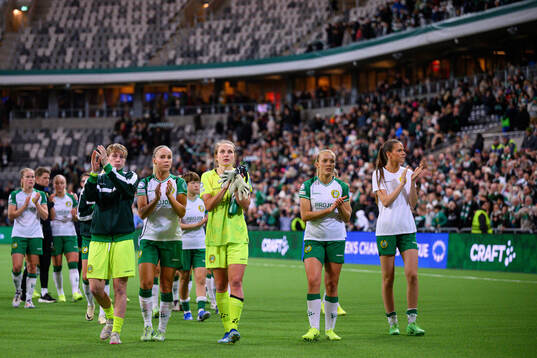 Goalkeeper Anna Tamminen of Hammarby  looks dejected