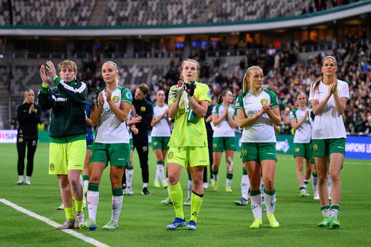 Goalkeeper Anna Tamminen of Hammarby  looks dejected