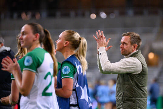 Head coach Martin Sjögren of Hammarby looks dejected