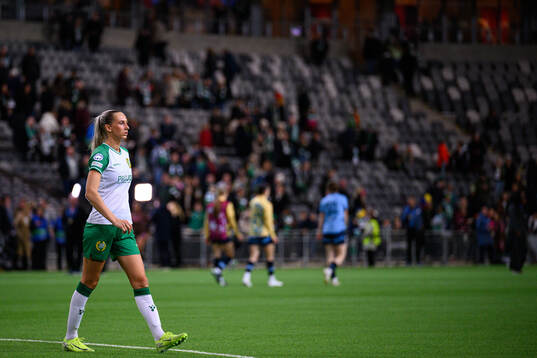 Ellen Wangerheim of Hammarby looks dejected